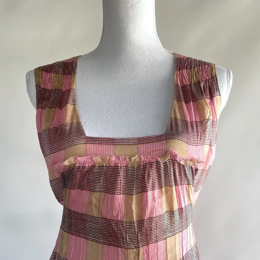 Prada Pink Plaid Pinafore Dress - sz 46(IT) - Picture 6 of 9